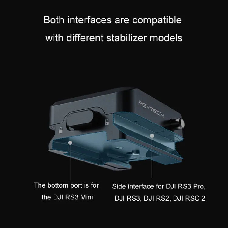 For DJI RS3 Mini/RS3 PGYTECH Quick Release Plate Gimbal Base(P-RH-167)