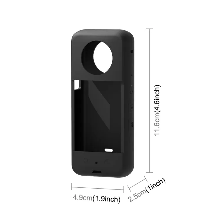 For Insta360 X3 PULUZ Silicone Protective Case with Lens Cover(Black)