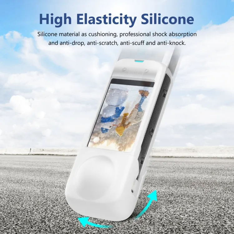 For Insta360 X4 PULUZ Full Body Dust-proof Silicone Protective Case (White)