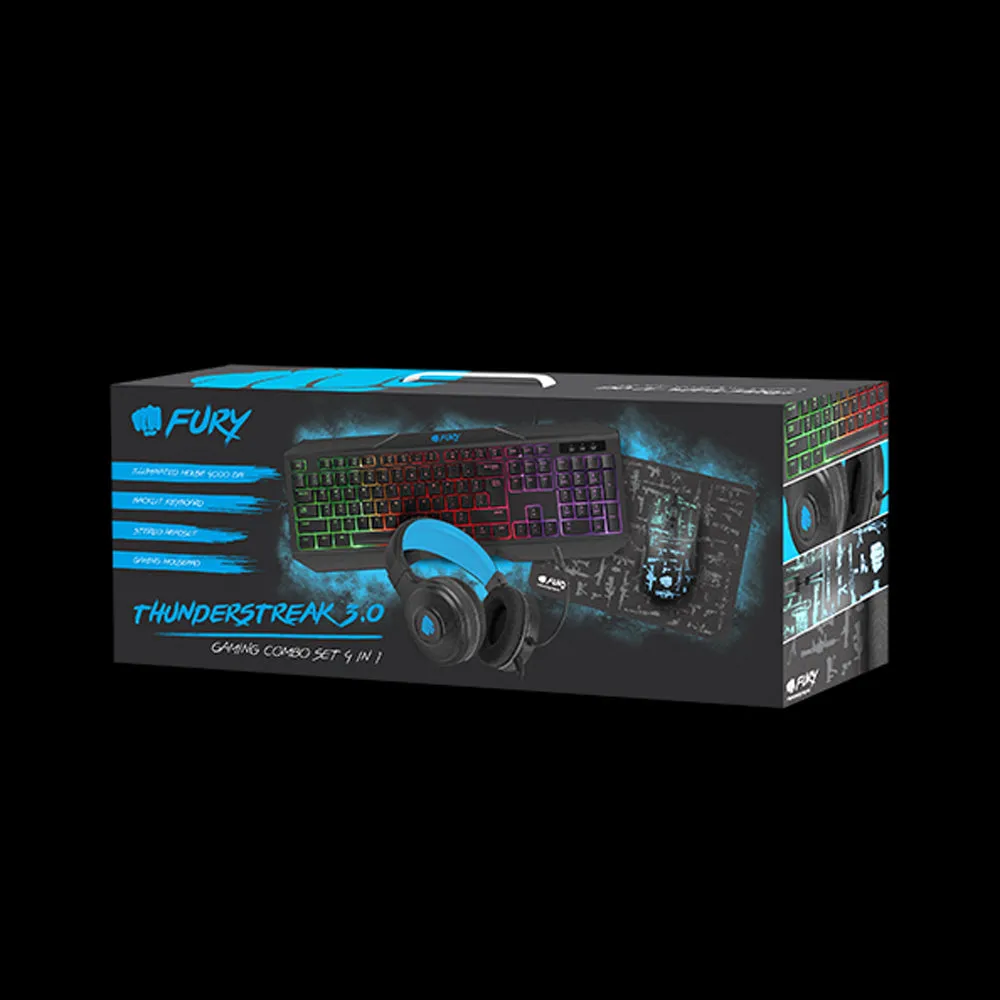 Fury Wired Gaming Combo 4in1 Thunderstreak 3.0