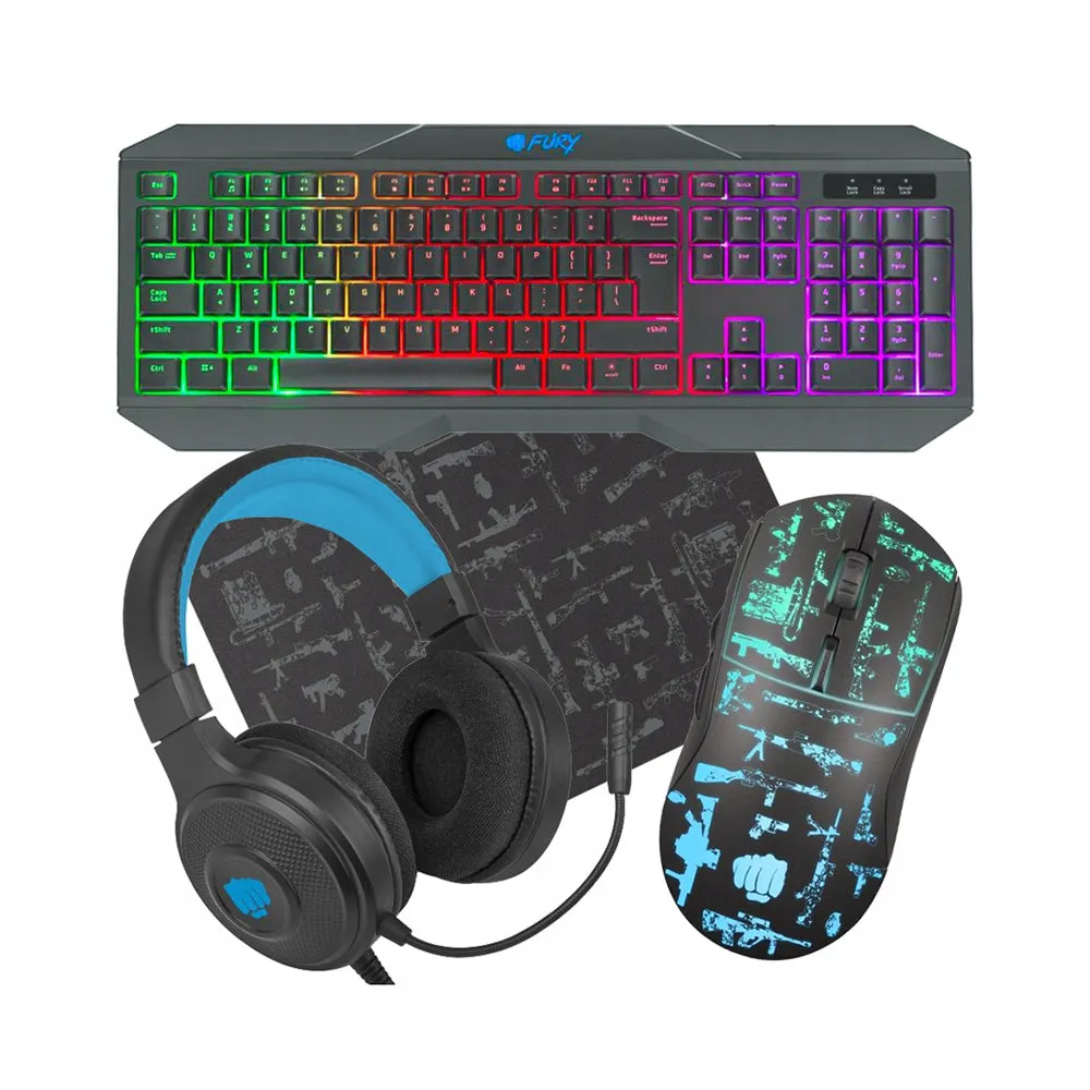 Fury Wired Gaming Combo 4in1 Thunderstreak 3.0