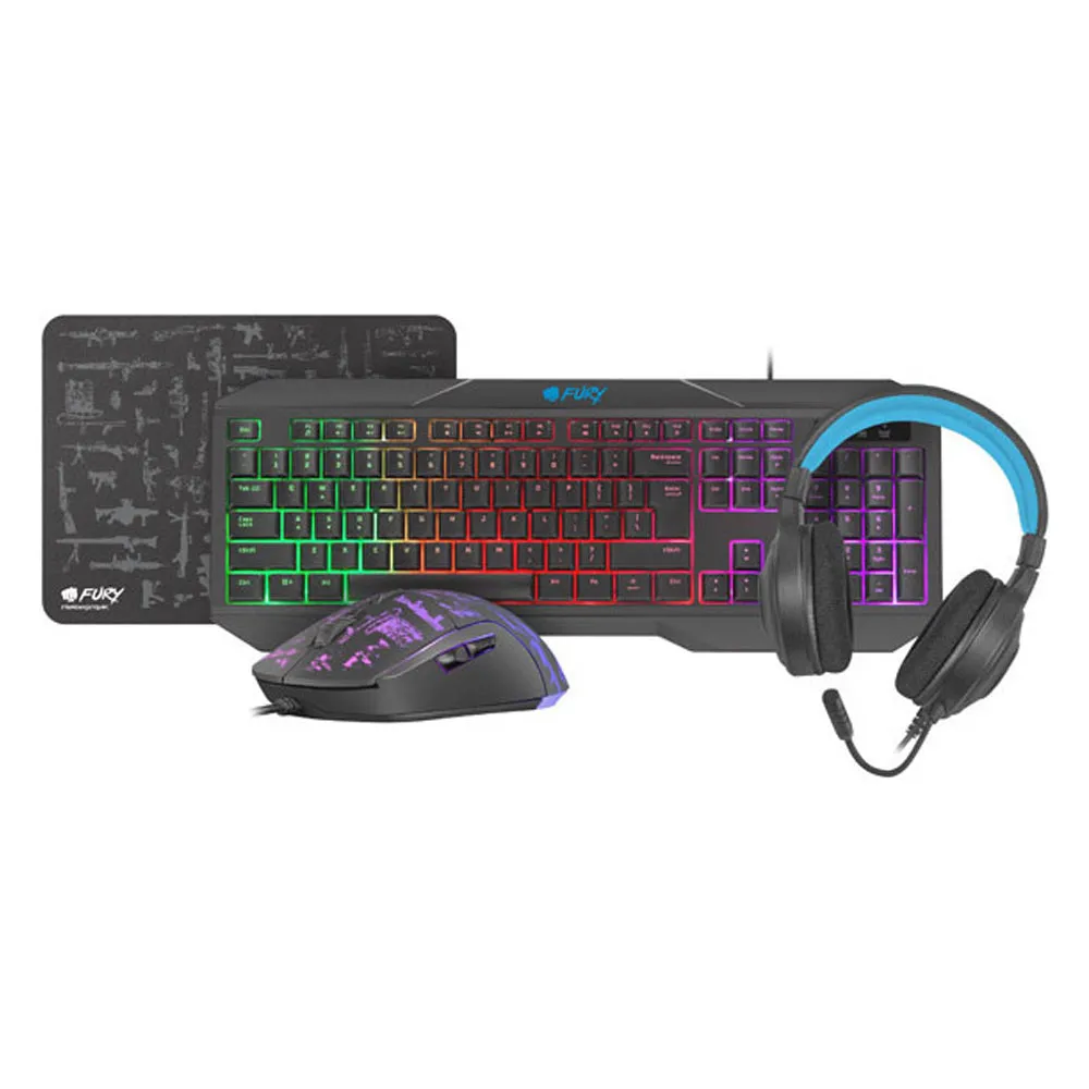 Fury Wired Gaming Combo 4in1 Thunderstreak 3.0