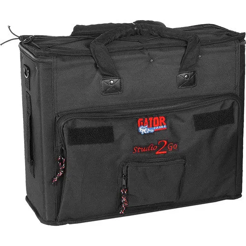 Gator GSR-2U Studio 2 Go Carrying Case for Laptop & 2U Rack Mount Recording Device