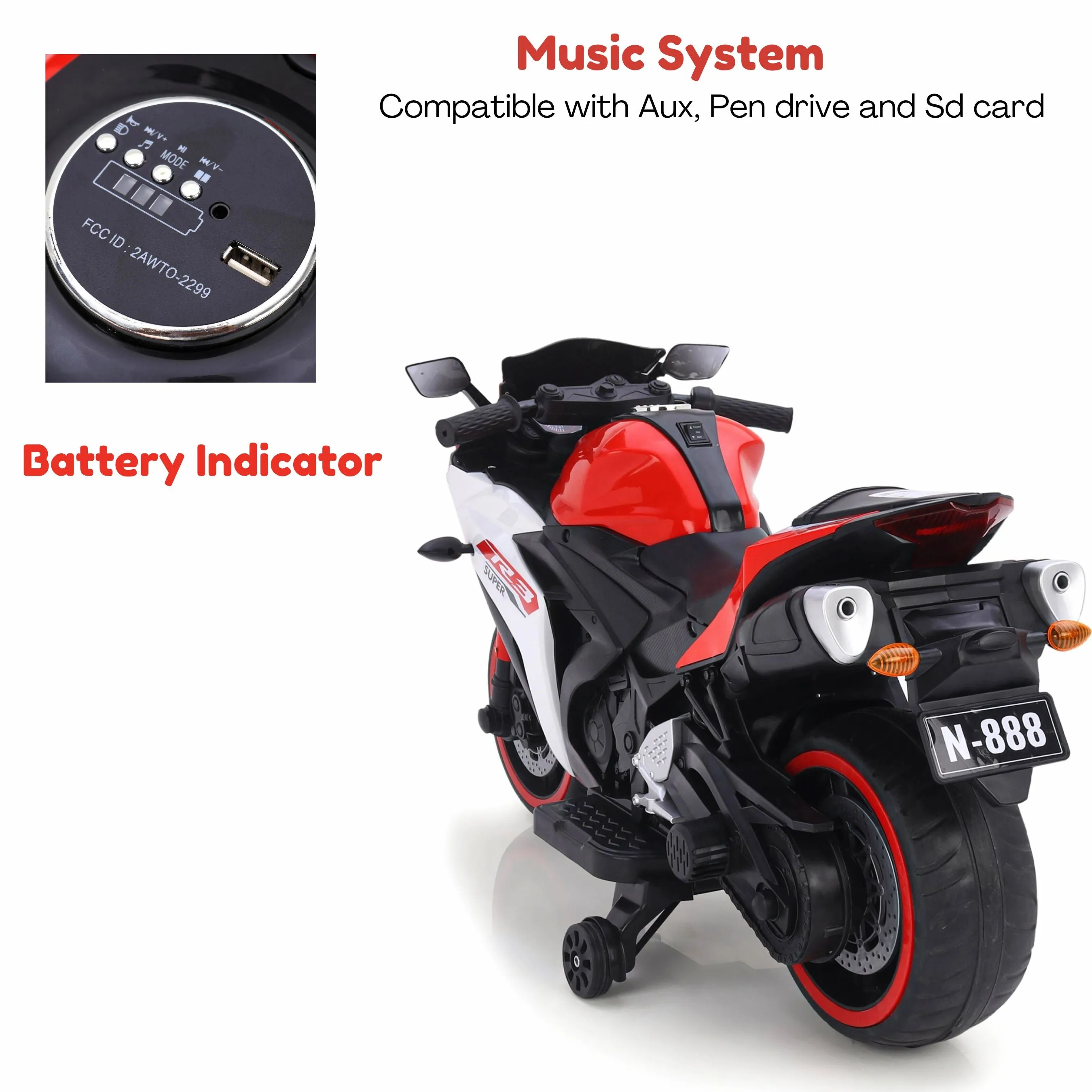 GetBest R3 Bike with Music panel and USB Port