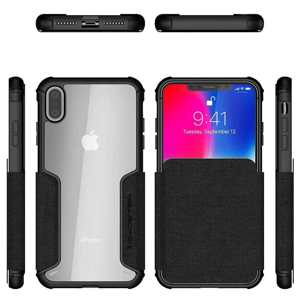 Ghostek EXEC3 Tough Flip Card Wallet Case Cover for Apple iPhone XS Max - Black