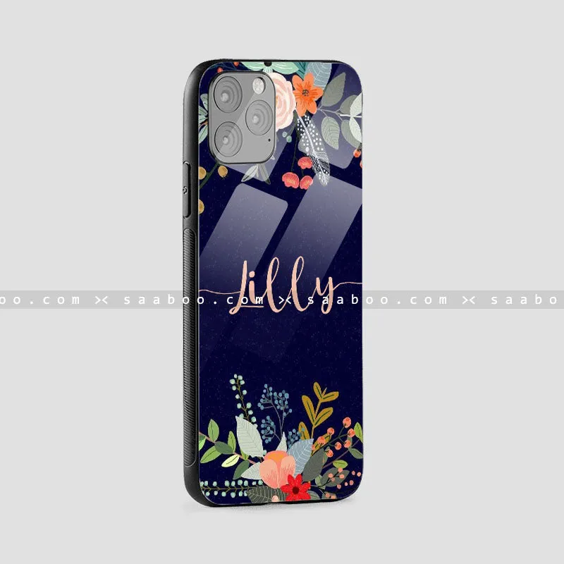 Glossy Protective Case With Flower Name