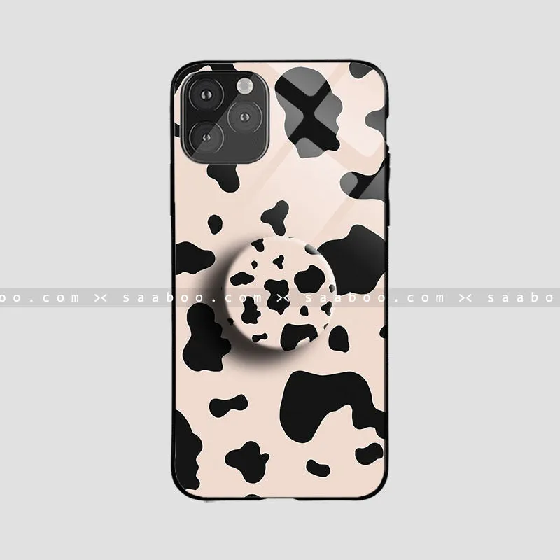 Glossy Protective Case With Peach Zebra