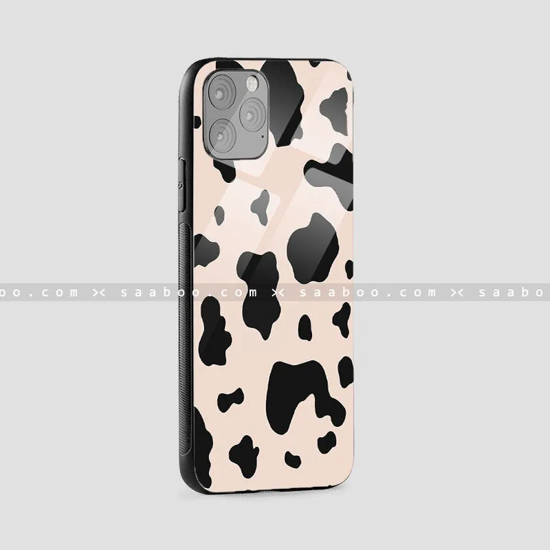 Glossy Protective Case With Peach Zebra