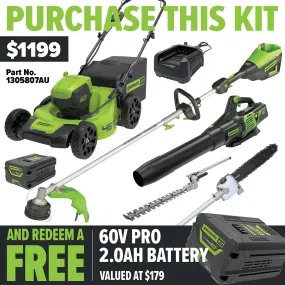 Greenworks 60V Home Owner Kit