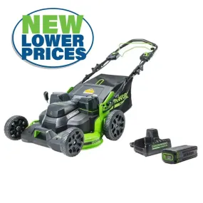 Greenworks 82V 25" Self Propelled Mower with 8Ah Battery and Dual Port Charger