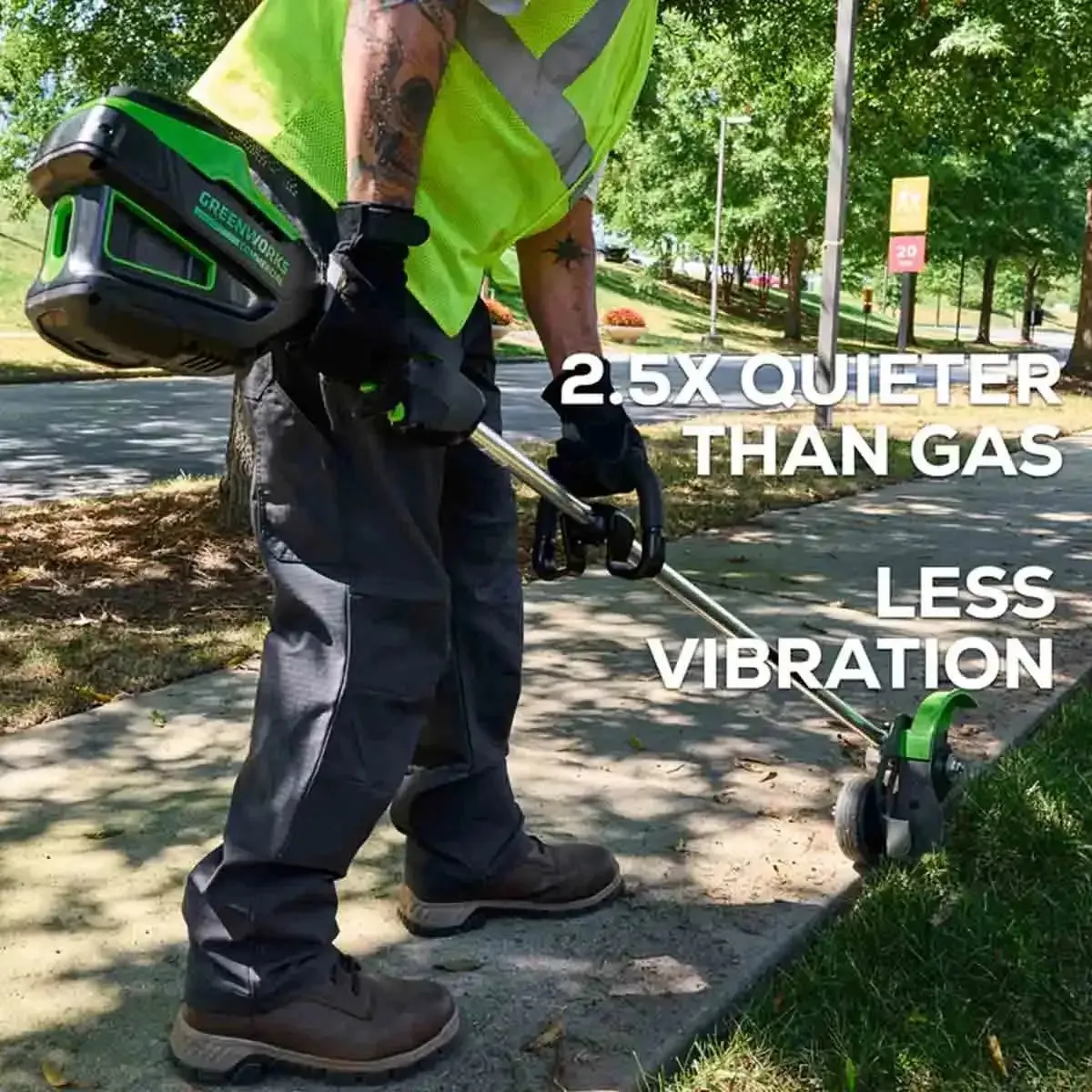 Greenworks 82V Edger with 4Ah Battery and Dual Port Charger