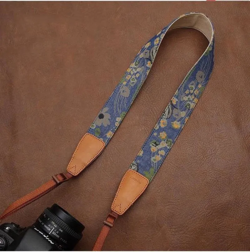 Handmade Leather Camera Strap in Brown- 7132