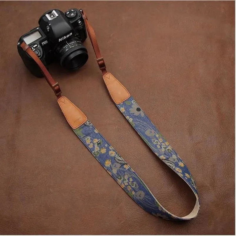 Handmade Leather Camera Strap in Brown- 7132