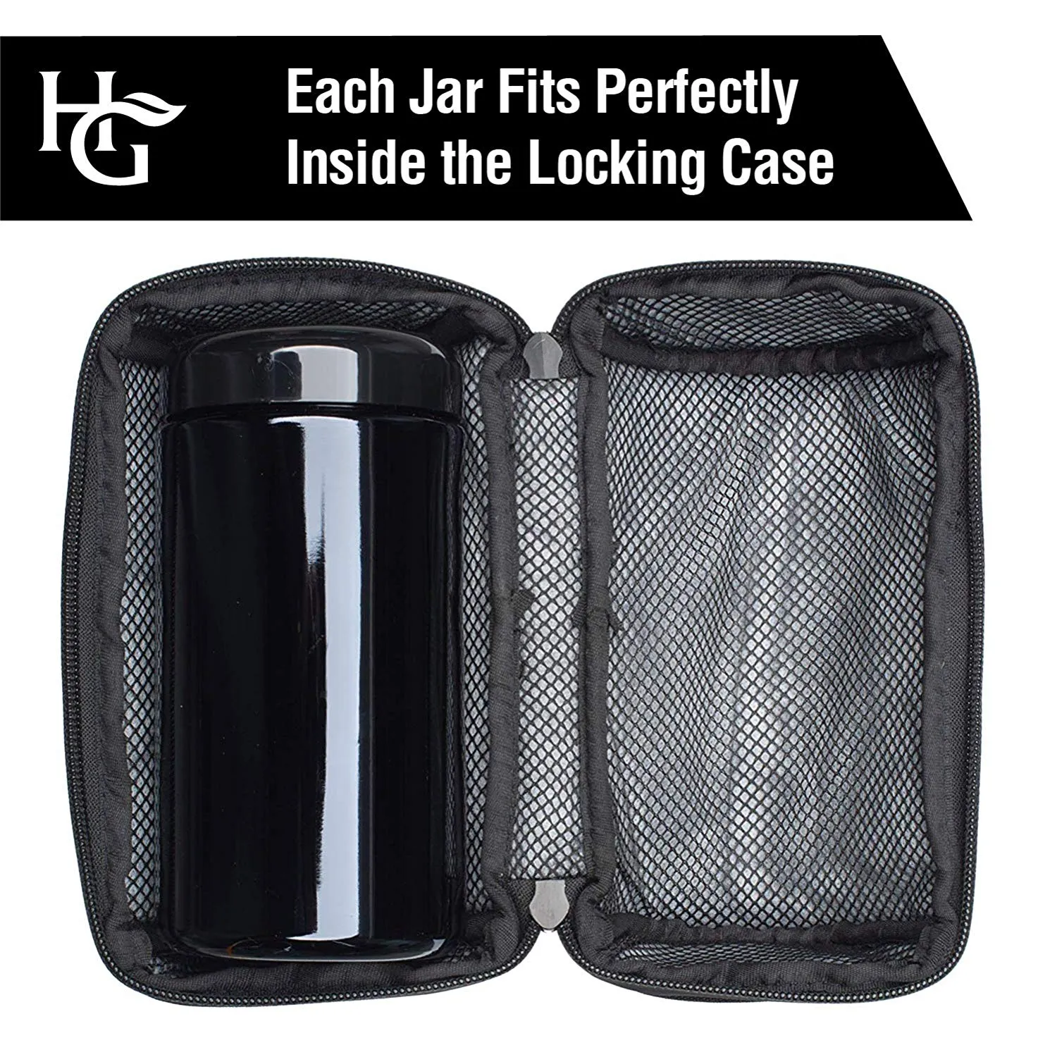 Herb Guard 1 Oz Stash Jar with Locking Protective Case