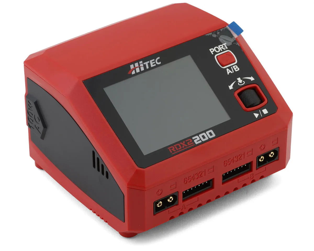 Hitec 44370 RDX2 200 Dual Smart LiPo Battery Balance Charger (6S/10A/DC-200W/AC-100W)