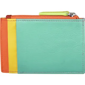 ili New York Zip ID Card Case Citrus Leather