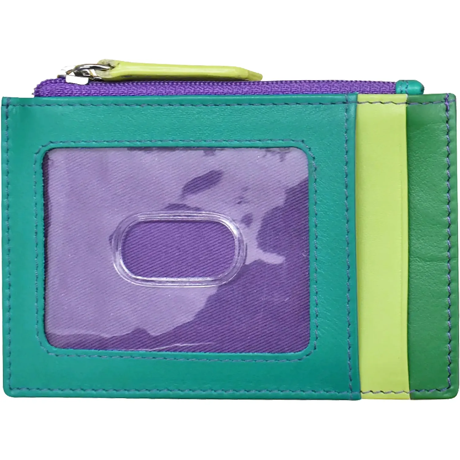 ili New York Zip ID Card Case Cool Tropics Leather