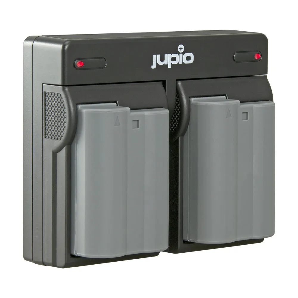 Jupio 2x Batteries 1700mAh & USB Dual Charger Kit For Nikon EN-EL15B