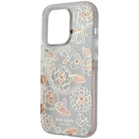 Kate Spade Defensive Hardshell Case for MagSafe for iPhone 14 Pro - Gold Floral