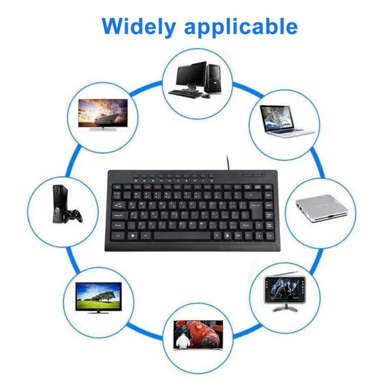 KB-301A Arabic Mini Wired Multimedia Keyboard with Ergonomic Design