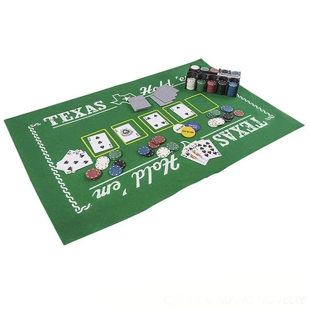 Kicko Texas HoldEm Poker Set - All-in-One Indoor and Outdoor Gambling Board Game