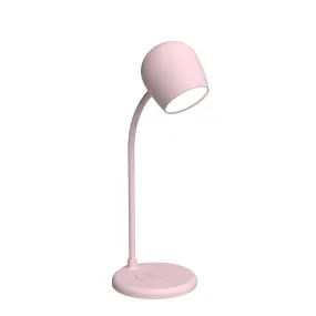 kreafunk | ellie table lamp with speaker   charger | dusty rose - LC