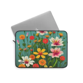 Laptop Carrying Case, Top Loading Sleeve for School or Work - Wildflowers