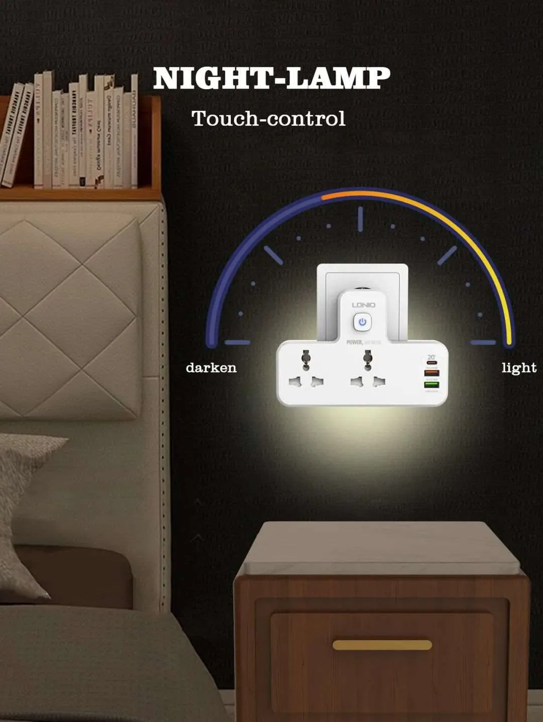 LDNIO SC2311 | 2500W PD & QC3.0 Power Socket  | With 20W Type-C & USB Ports