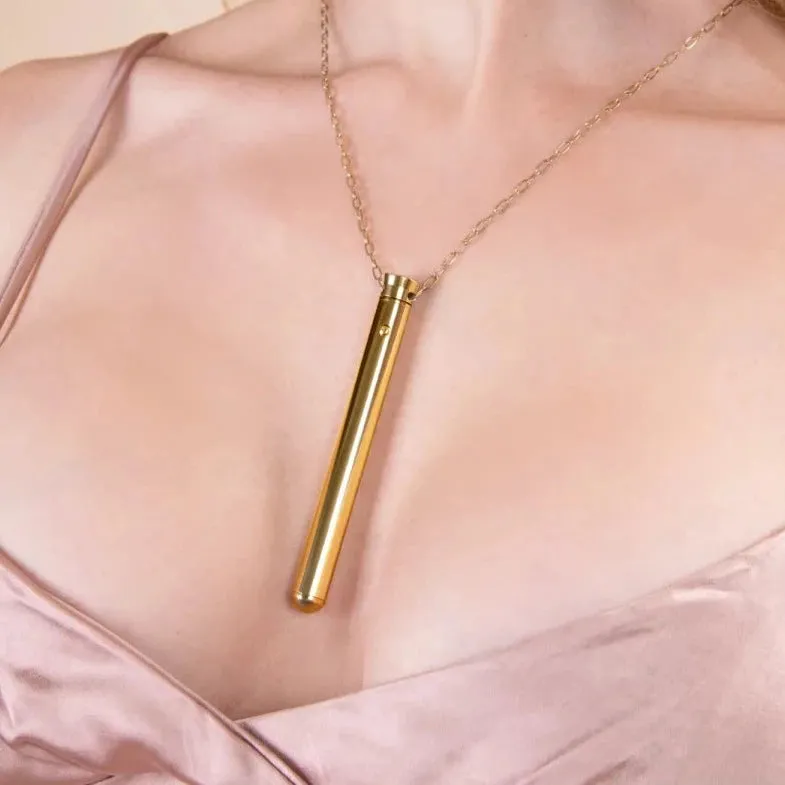 LE WAND Chrome Vibrating Necklace - Gold