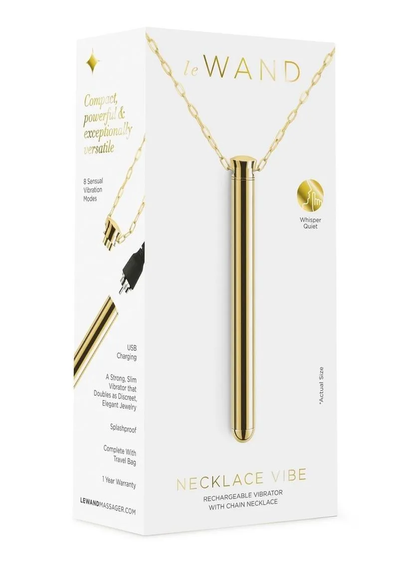 Le Wand Vibrating Necklace Rechargeable Silicone Discreet Vibrator