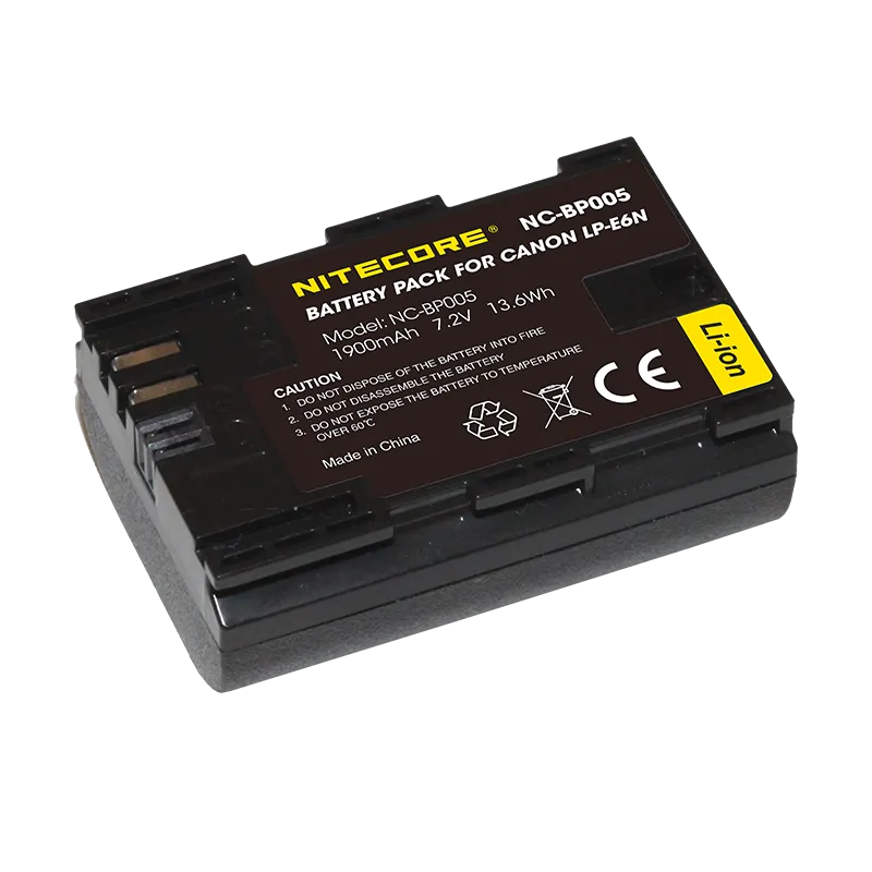 LP-E6N (1900mAh) Battery Pack for Canon (NC-BP005)