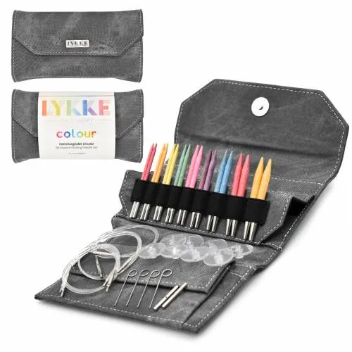 Lykke Colour 3.5" Interchangeable Circular Needle Set | With Carrying Case