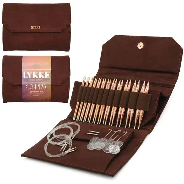 Lykke Cypra Copper 5" Interchangeable Circular Needle Set | With Carrying Case