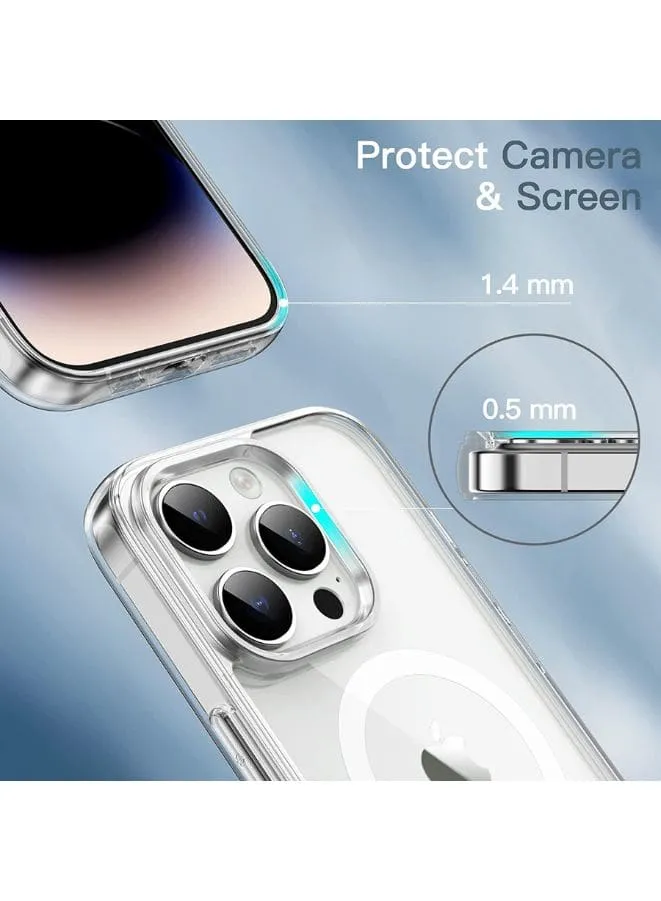 Magnetic Case Cover for iPhone 14 Pro Max Crystal Clear Shockproof Bumper Anti-Scratch, HD Crystal Clear Support All Accessories