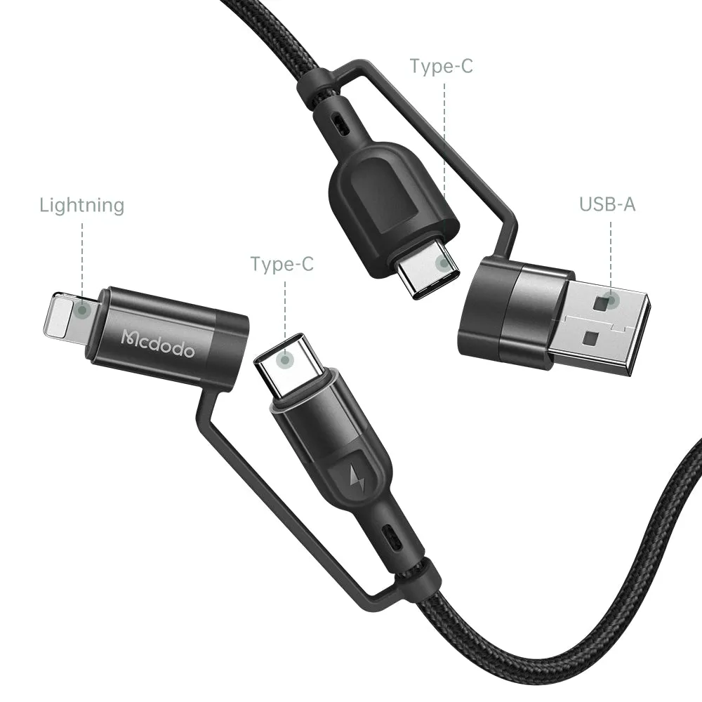 Mcdodo CA-807 | USB & Type-C to Type-C & Lightning Mobile Cable | 2-in-2 Cable