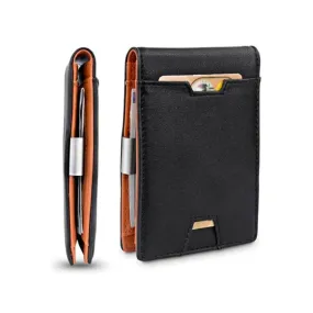 Men's Carbon Fiber Wallet Men's Genuine Leather With Multiple Card Slots