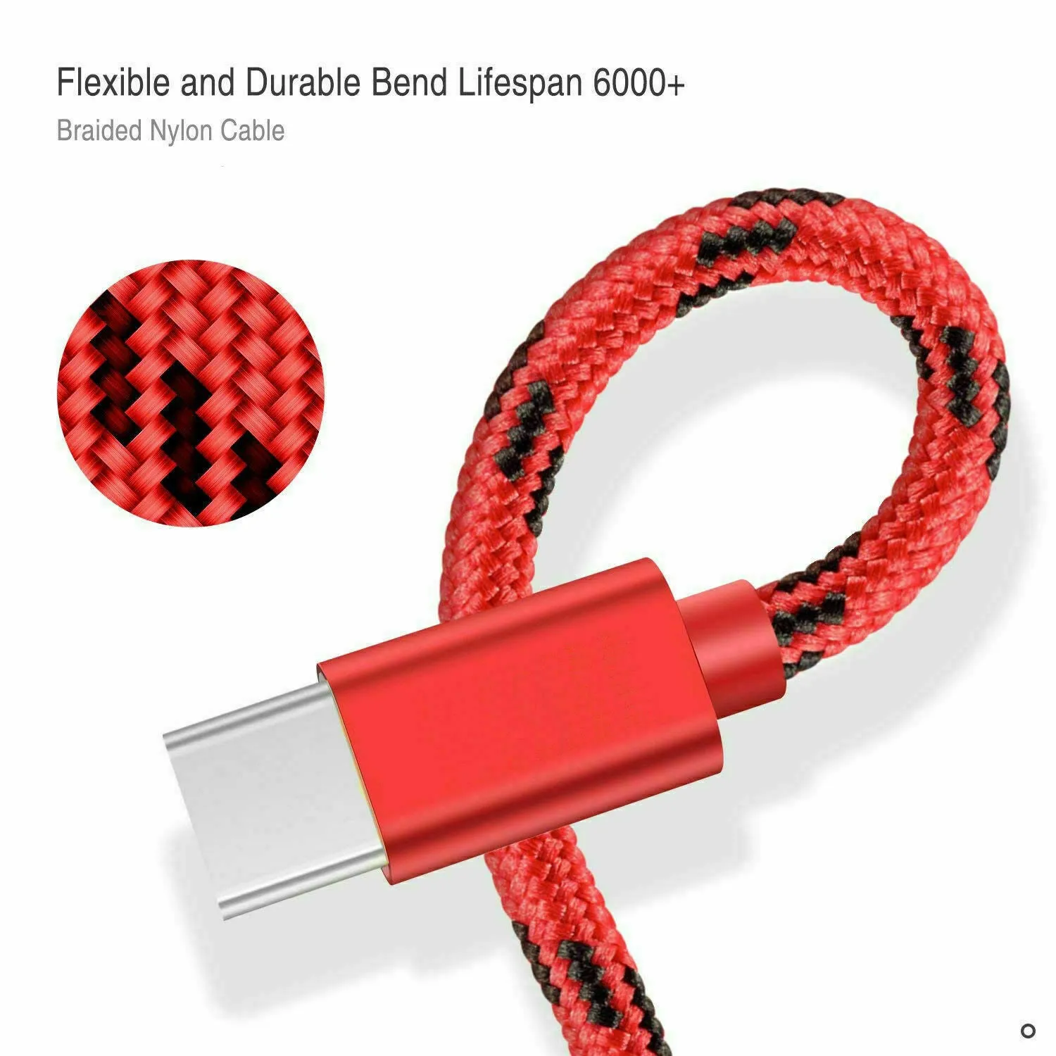 Micro USB 2.0 Fast Charging Charger Cable Cord Braided For Samsung S7 Edge S6 S5 S4 Android LG Huawei HTC (1M Red)