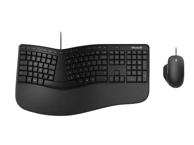 Microsoft Ergonomic Desktop - Keyboard And Mouse Set - German - Black