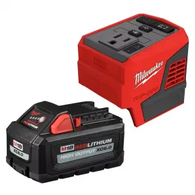 Milwaukee 2846-21HO M18 TOP-OFF 175W Power Supply & M18 Redlithium High Output XC6.0 Battery Pack