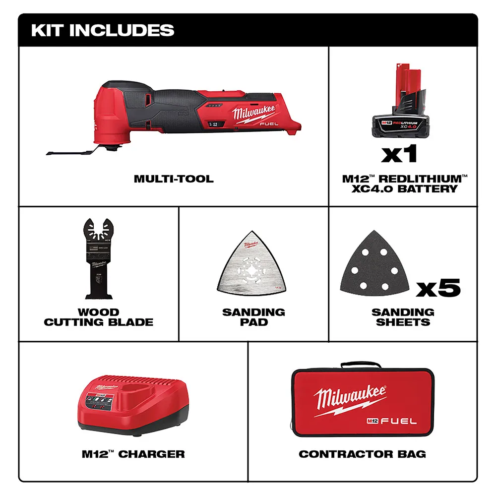 Milwaukee M12 Fuel Oscillating Multi-Tool Kit