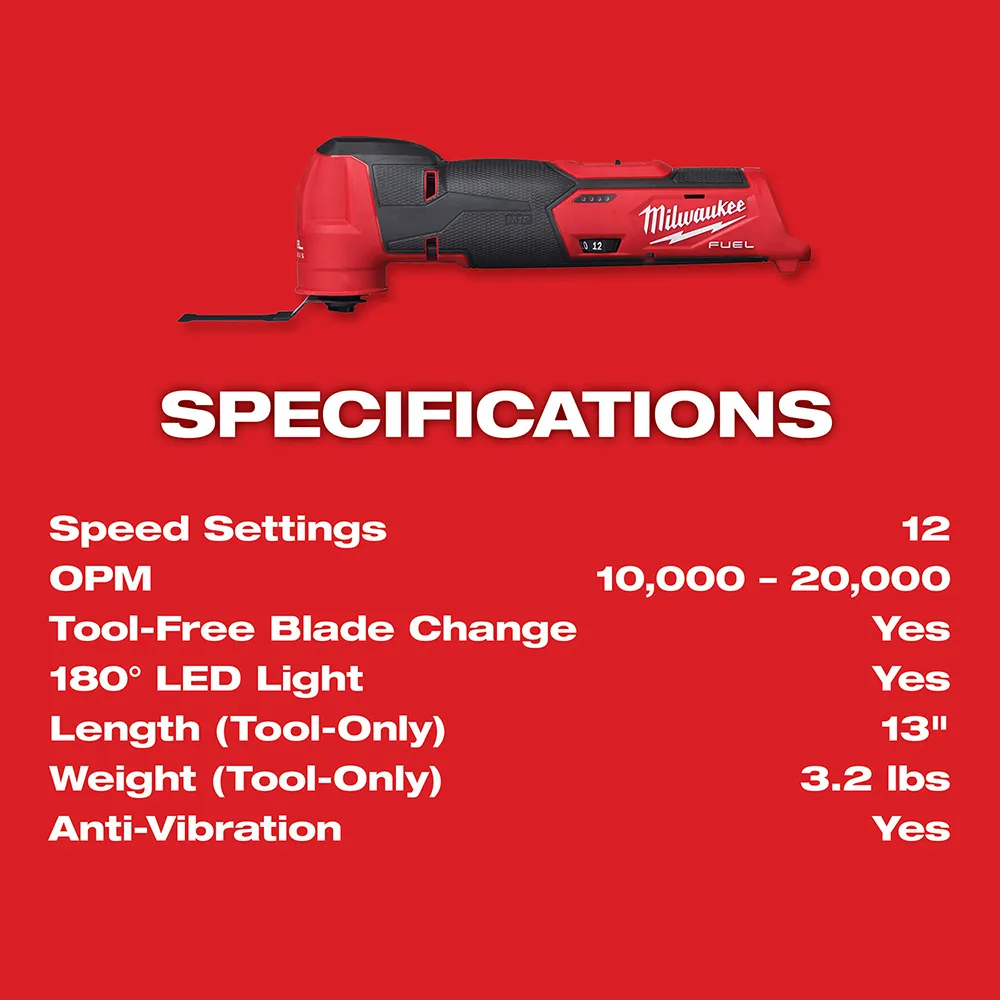 Milwaukee M12 Fuel Oscillating Multi-Tool Kit