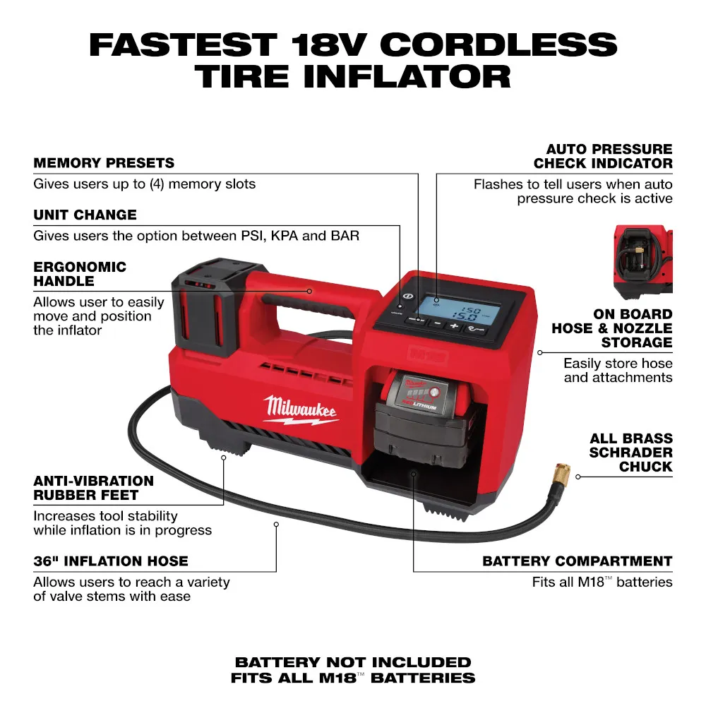 Milwaukee M18 Inflator