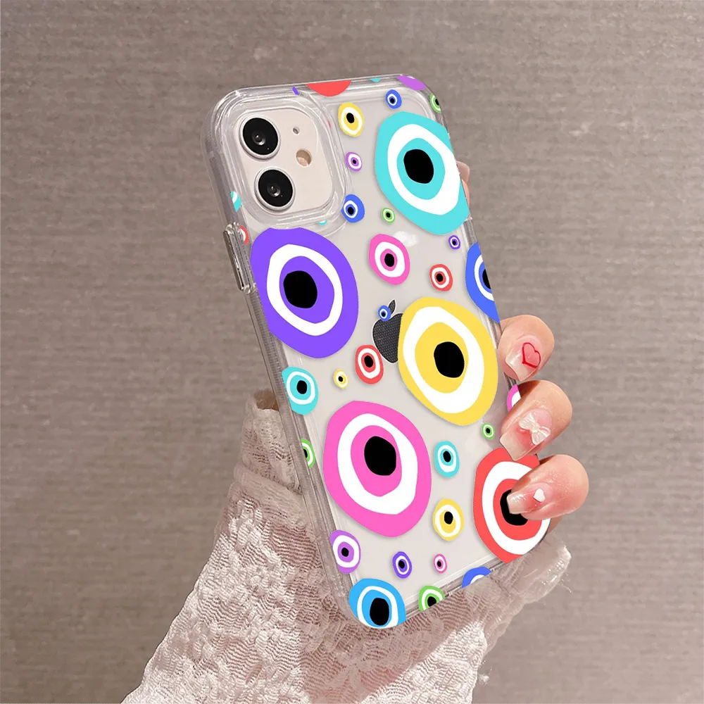 Multi Color Eye Clear Silicon Case Cover