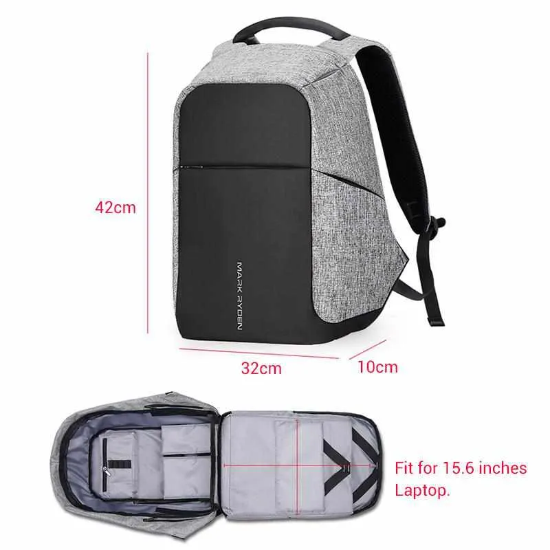 Multifunction USB charging 15.6 inch Laptop Backpacks