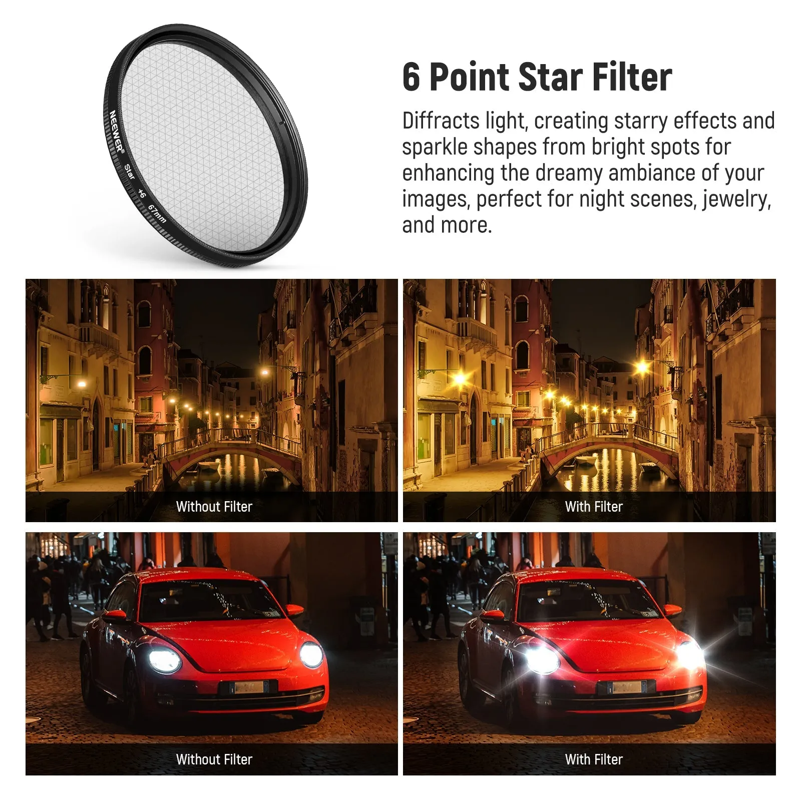 NEEWER FL-P4 67mm Clip On Phone Lens Filter Kit