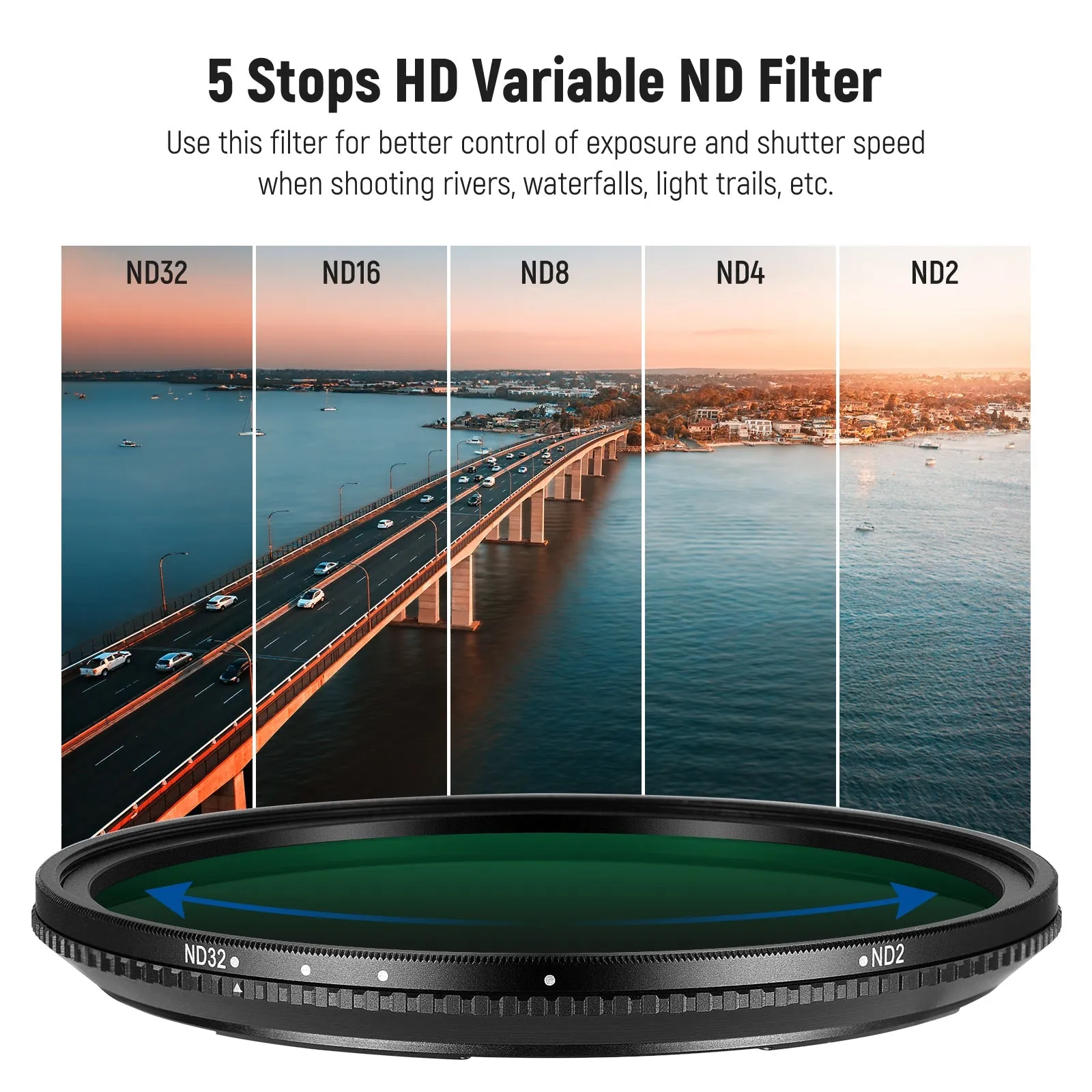 NEEWER ND2-ND32 Magnetic Variable Filter