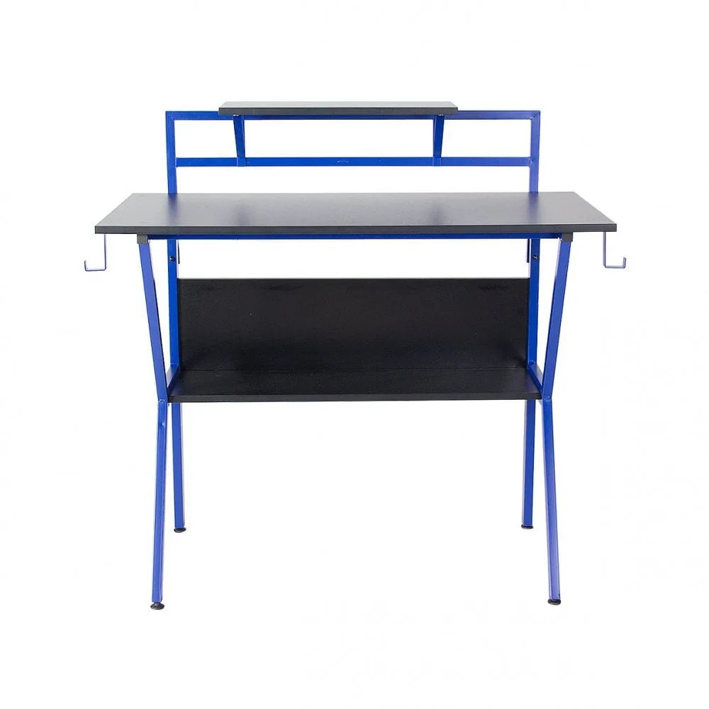 Neo Blue Ergonomic 2 Tier Gaming Computer Office Desk