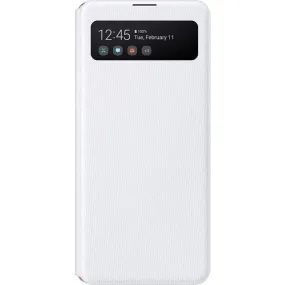 Official Samsung Galaxy A41 Smart Cover - S View Wallet Case - White