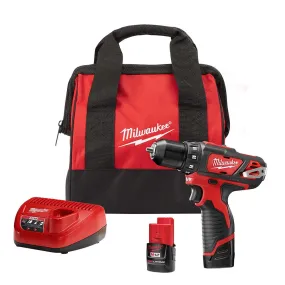 Open Box -  Milwaukee M12 12-Volt Lithium-Ion 3/8 in. Cordless Drill/Driver Kit