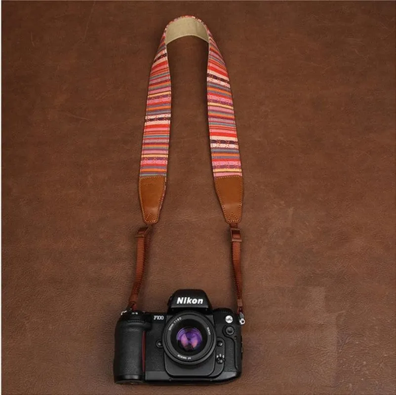 Orange Stripe Bohemian Series Strap DSLR Camera Strap 7211